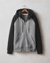 Men's Raglan Colorblock Midweight Full Zip - Lava Smoke Black